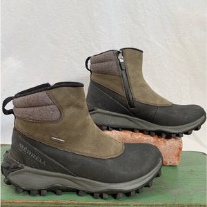 Merrell Thermal Kiruna mid zip waterproof boot size 6 women’s rubber & leather